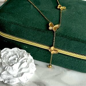 ◾️18K Gold Plated Butterfly Pendant Necklace